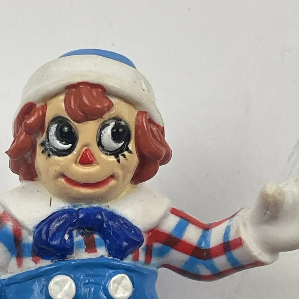 Raggedy Ann & Andy lot of 2 PVC Figures 1988 MacMillan 2 Inch